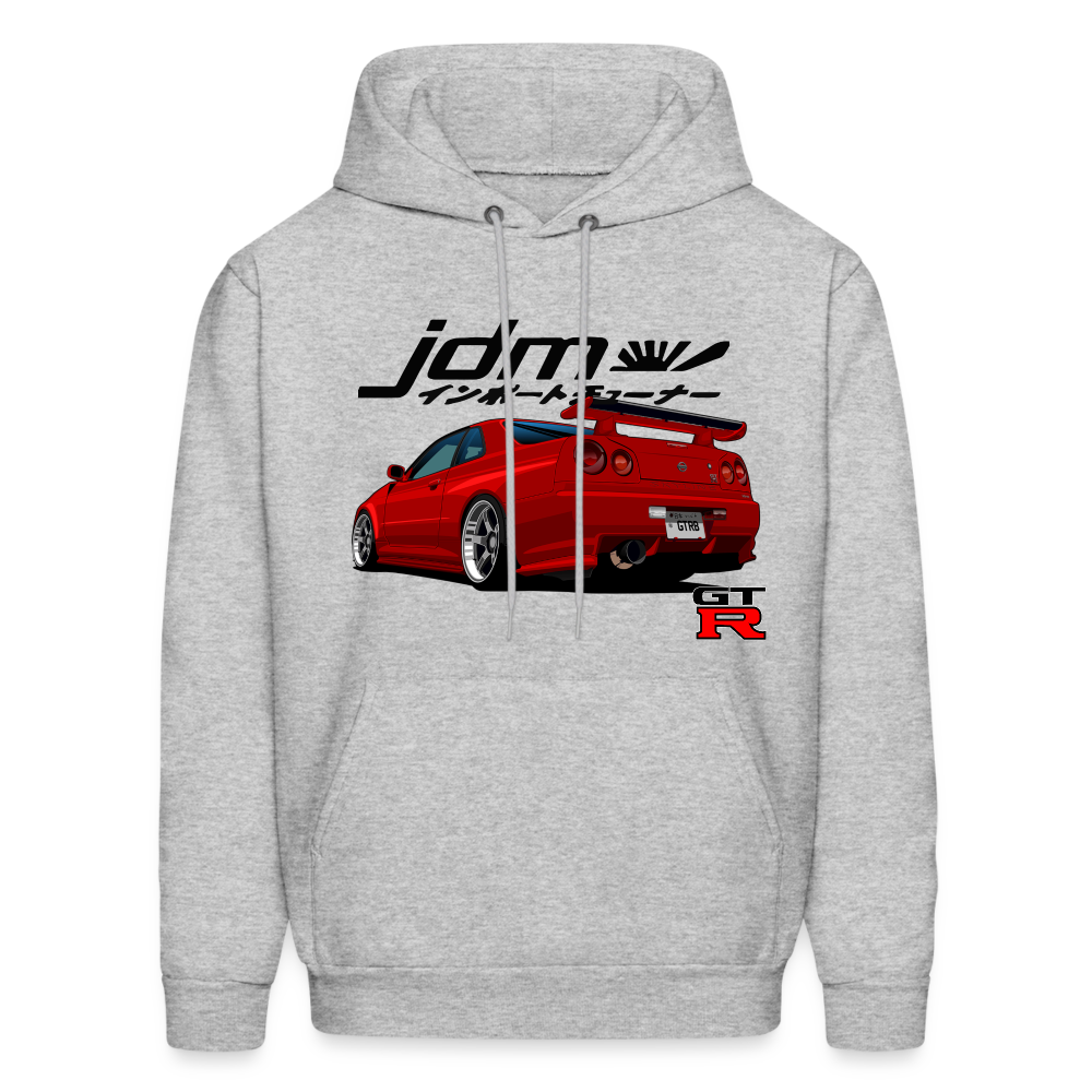 JDM GTR R34 Hoodie - heather gray