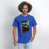 Custom Box Art Graphic tee - royal blue