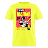 Vintage Topps Baseball Graphic Tee - safety green