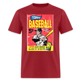 Vintage Topps Baseball Graphic Tee - dark red