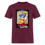 Sonic 1 Cover Art Graphic Tee - burgundy