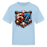 The "67" Baseball Kids' Graphic T-Shirt - powder blue