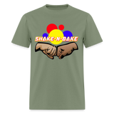 Custom Nascar Ricky Bobby Slogan Shake N Bake Graphic Tee - military green