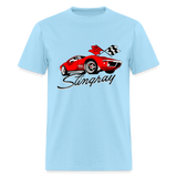 Custom Mens Stingray Corvette Tee - powder blue