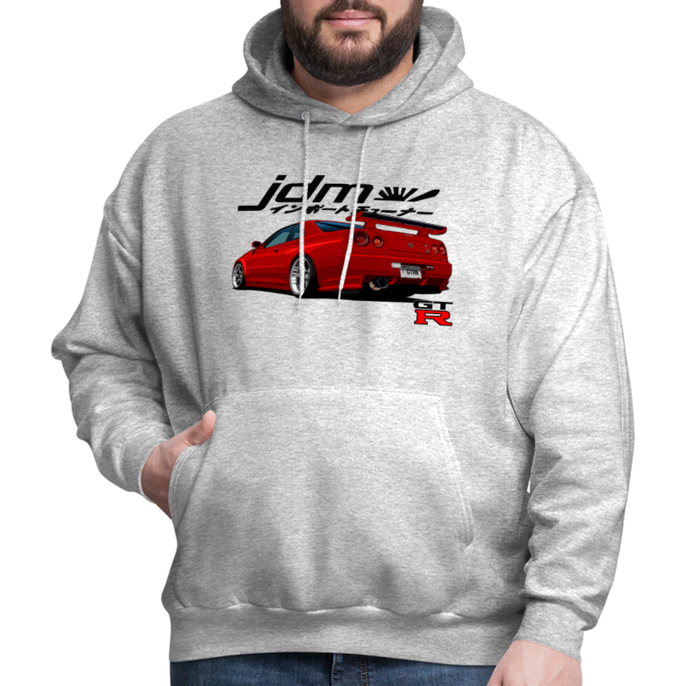 JDM GTR R34 Hoodie - heather gray