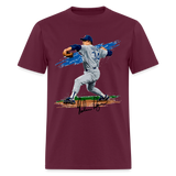 Nolan Ryan Art 2 Graphic Tee - burgundy