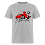 Custom Mens Stingray Corvette Tee - heather gray