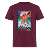 Sonic 1 Cover Art Graphic Tee - burgundy
