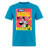 Vintage Topps Baseball Graphic Tee - turquoise