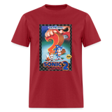 Sonic 1 Cover Art Graphic Tee - dark red