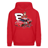Dale Jr Nascar Men's Graphic Hoodie - red