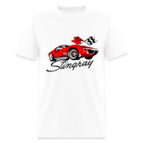 Custom Mens Stingray Corvette Tee - white