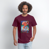Sonic 1 Cover Art Graphic Tee - burgundy