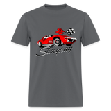 Custom Mens Stingray Corvette Tee - charcoal