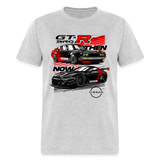 Nissan GTR Then and Now Graphic Tee - heather gray