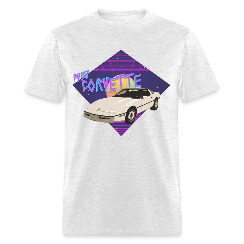 87 Corvette Graphic Tee - light heather gray