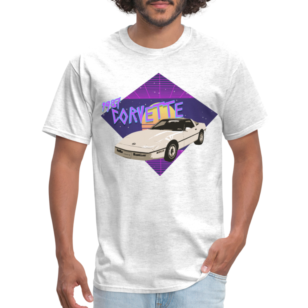 87 Corvette Graphic Tee - light heather gray