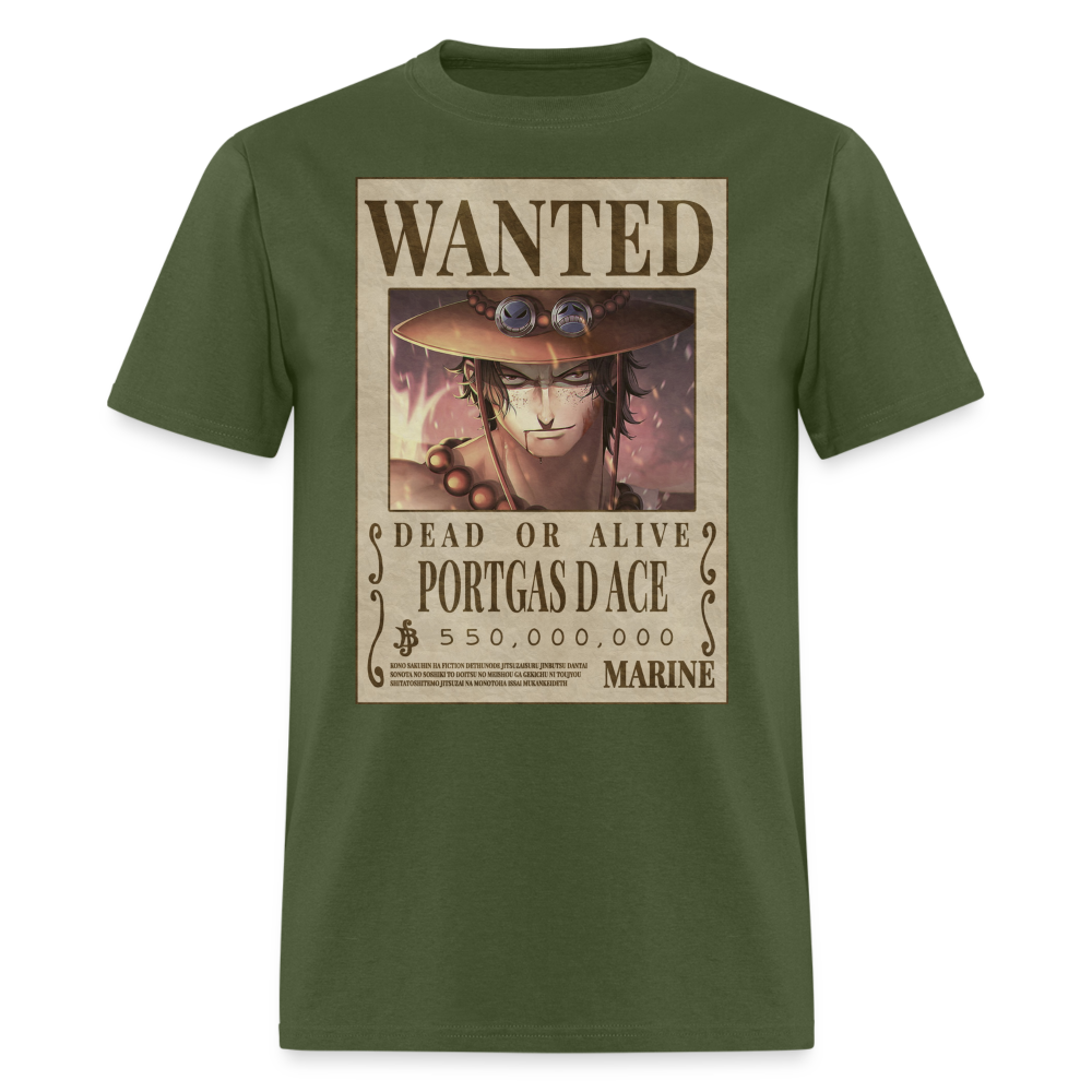 Wanted Fire Fist Ace Graphic Tee - military green