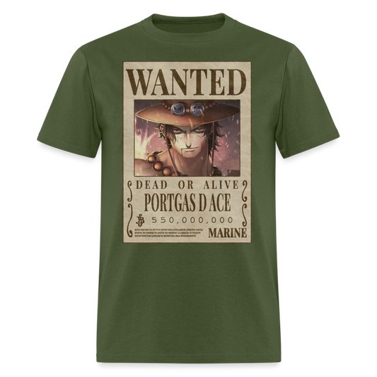 Wanted Fire Fist Ace Graphic Tee - military green