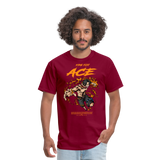 Fire Fist Ace Graphic Tee - burgundy