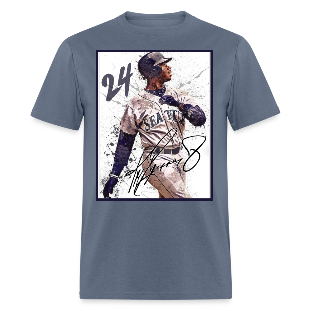 Ken Griffey Jr Art Graphic Tee - denim