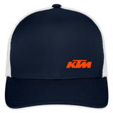 Custom KTM Flex Fit Hat: MX, ATV, Racing, Offroad - navy/white