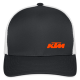 Custom KTM Flex Fit Hat: MX, ATV, Racing, Offroad - dark gray/white