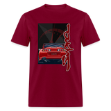 Custom JDM Tuner Toyota Supra History Graphic Tee - burgundy