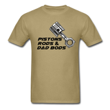 Custom Automotive Pistons, Rods, Dad Bods Graphic Tee - khaki