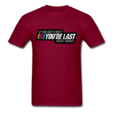 Ricky Bobby "If You Ain't First You're Last" Graphic Tee All Sizes - burgundy