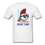 Classic Major League Mens Graphic Tee: Wild Thing, Jobu, Indians, Cleveland - white