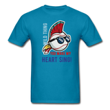 Classic Major League Mens Graphic Tee: Wild Thing, Jobu, Indians, Cleveland - turquoise