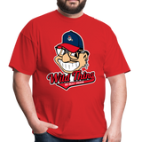 Classic Major League Graphic Tee: Wild Thing, Jobu, Indians, Cleveland - red