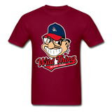 Classic Major League Graphic Tee: Wild Thing, Jobu, Indians, Cleveland - burgundy