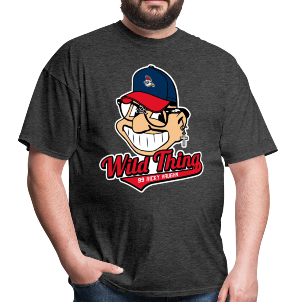 Classic Major League Graphic Tee: Wild Thing, Jobu, Indians, Cleveland - heather black