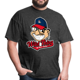Classic Major League Graphic Tee: Wild Thing, Jobu, Indians, Cleveland - heather black