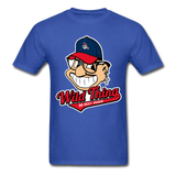 Classic Major League Graphic Tee: Wild Thing, Jobu, Indians, Cleveland - royal blue