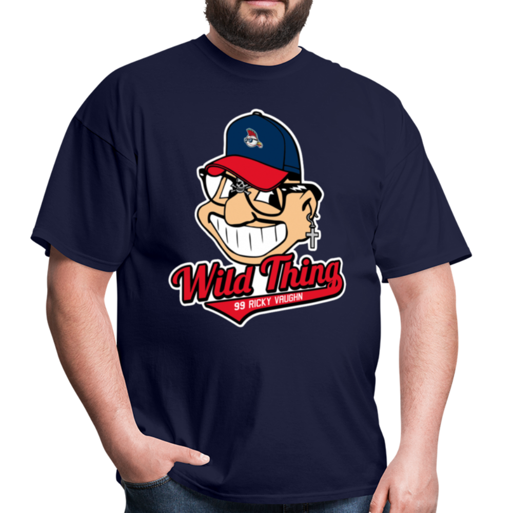 Classic Major League Graphic Tee: Wild Thing, Jobu, Indians, Cleveland - navy