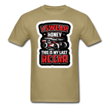 Custom Hobby RC Racing Tee in all sizes Mens: Traxxas, Associated, Losi, Arma, - khaki