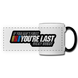 Ricky Bobby Talladega Nights "If You Ain't First, You're Last" Panoramic Mug - white/black
