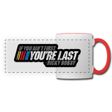 Ricky Bobby Talladega Nights "If You Ain't First, You're Last" Panoramic Mug - white/red