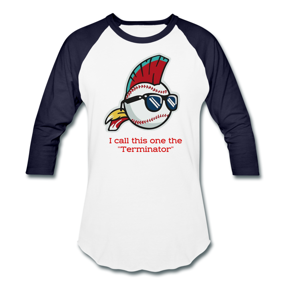 Classic Major League Graphic Tee: Wild Thing, Jobu, Indians, Cleveland, - white/navy