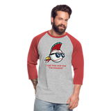 Classic Major League Graphic Tee: Wild Thing, Jobu, Indians, Cleveland, - heather gray/red