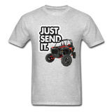 Just Send It SxS Custom Graphic Tee; RZR, Talon, KRX, Can-am, - heather gray
