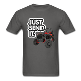 Just Send It SxS Custom Graphic Tee; RZR, Talon, KRX, Can-am, - charcoal