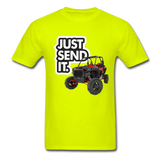Just Send It SxS Custom Graphic Tee; RZR, Talon, KRX, Can-am, - safety green