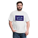 Lets Go Brandon Graphic Tee; Trump, Biden, President - white