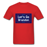 Lets Go Brandon Graphic Tee; Trump, Biden, President - red