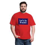 Lets Go Brandon Graphic Tee; Trump, Biden, President - red