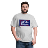 Lets Go Brandon Graphic Tee; Trump, Biden, President - heather gray
